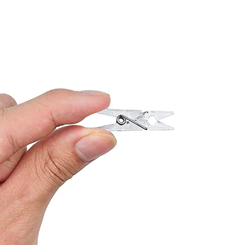 GALIREN Mini Transparent Plastic Clips, 128 Pieces - Image 5