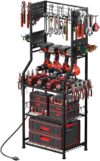 CCCEI Garage Tool Organizer Stand With Charging Station