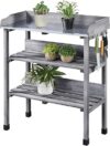 Yaheetech Garden Potting Bench With Storage Shelves