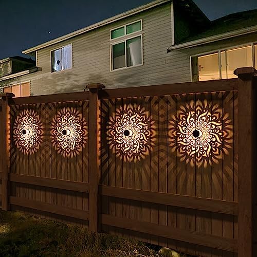 gardencave Solar Fence Lights Mandala Theme Waterproof - Image 4
