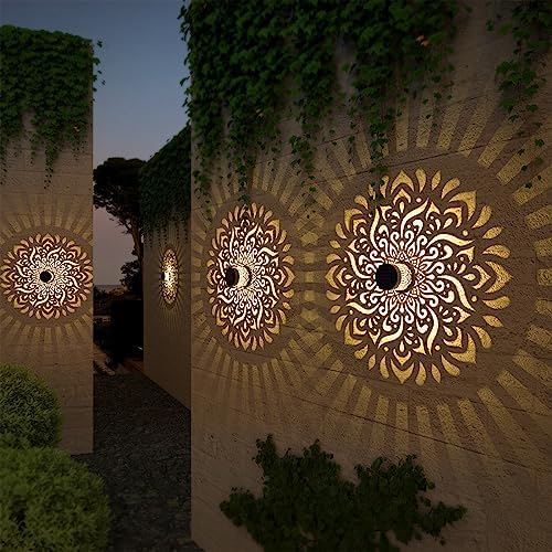 gardencave Solar Fence Lights Mandala Theme Waterproof - Image 2