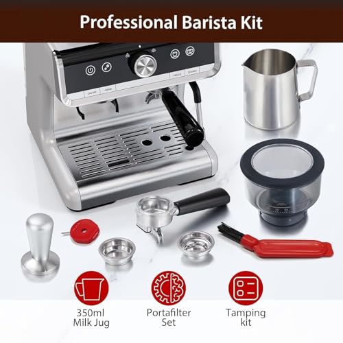 GarveeHome Espresso Machine With Grinder And Milk Frother - Image 2