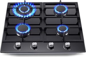 Amzgachfktch Gas Cooktop 24 Inch, 4 Burner