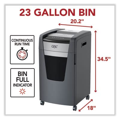 GBC Paper Shredder, 22 Sheet, Micro-Cut, X22-23 - Image 4