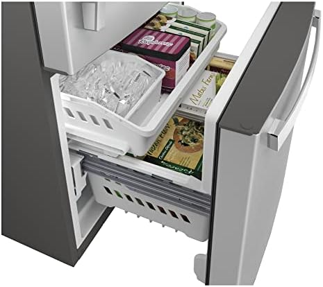 GE Bottom Freezer Refrigerator In Stainless Steel - Image 2