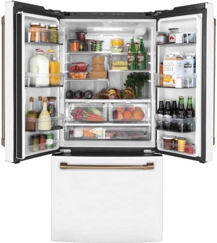 GE CWE19SP4NW2 French Door Refrigerator, Matte White - Image 2