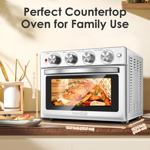 Geek Chef Air Fryer Oven 26 QT, Stainless Steel - Image 3