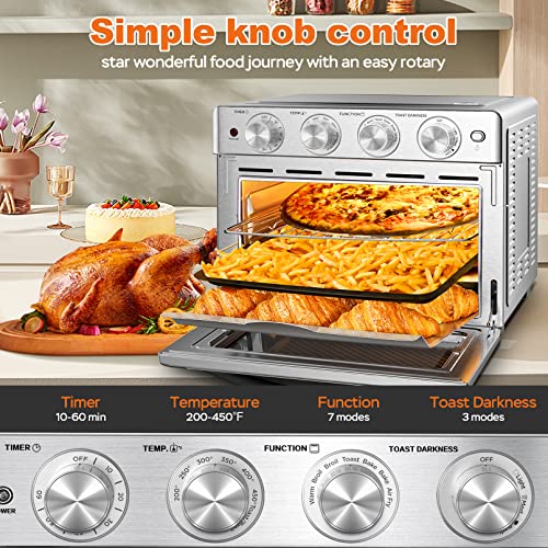 Geek Chef Air Fryer Oven 26 QT, Stainless Steel - Image 2