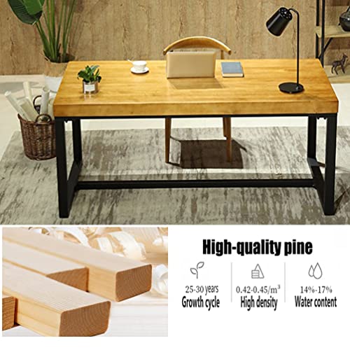 Generic Solid Wood Industrial Computer Desk (280x100x75cm) - Image 4