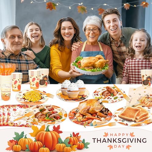 Generic Thanksgiving Tableware Kit Disposable Supplies - Image 3