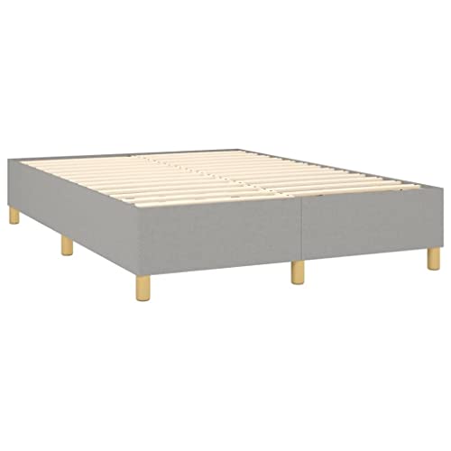 GFFFFFFJJJJJJJJJJJ Box Spring Bed With Mattress Light Gray - Image 5