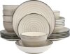 Elama Gia 24 Piece Stoneware Dinnerware Set