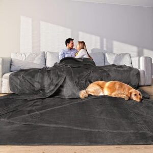 Edenleaf Giant Huge Blanket 120×120 Inches, Dark Grey