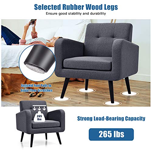 Giantex Modern Mid Century Accent Chair Set - Image 3