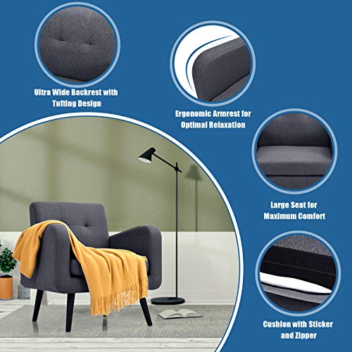 Giantex Modern Mid Century Accent Chair Set - Image 4