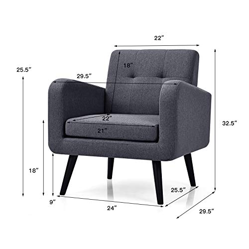 Giantex Modern Mid Century Accent Chair Set - Image 2