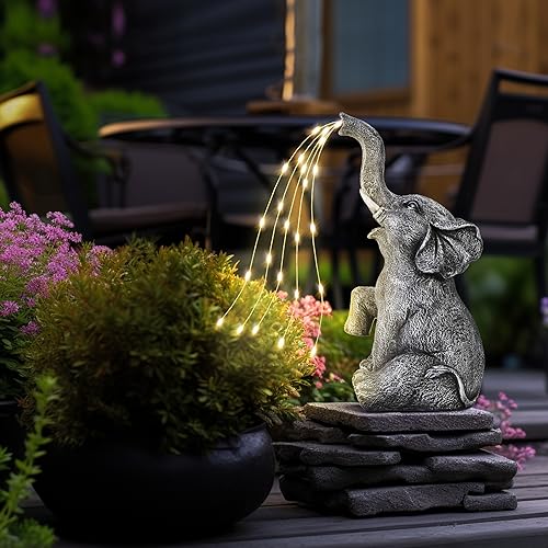 GIGALUMI Elephant Solar Garden Decor Statue - Image 5