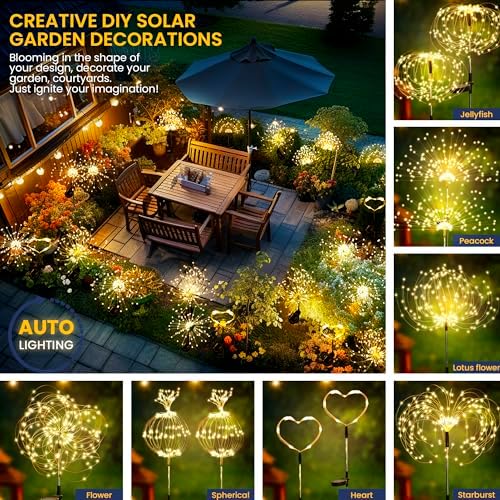 GIGALUMI Garden Outdoor Solar Lights 180LED 4Pack - Image 2
