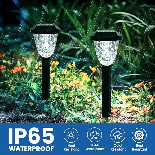 GIGALUMI Solar Outdoor Pathway Lights, 8 Pack - Image 4