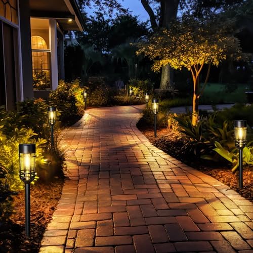 GIGALUMI Solar Pathway Lights 10 Pack, Waterproof - Image 4