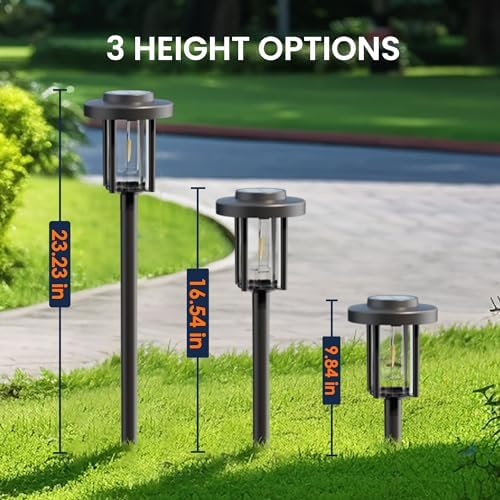 GIGALUMI Solar Pathway Lights, 12 Pack Outdoor - Image 2