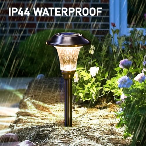 GIGALUMI Solar Pathway Lights, 8 Pack, Warm White - Image 5
