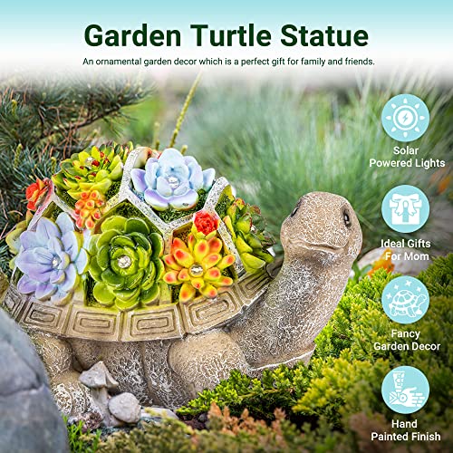 GIGALUMI Solar Turtle Figurine Lights for Outdoors - Image 3