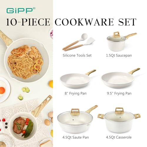 GiPP Granite Nonstick Cookware Set - 10 Pcs - Image 2