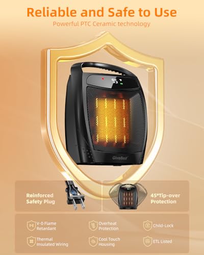 GiveBest Portable 1500W Electric Heater With Thermostat - Image 2