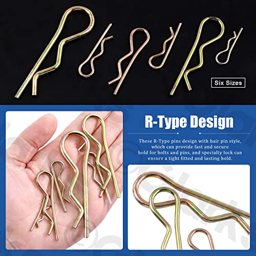 Glarks Hairpins R Clips Cotter Pins Assortment Kit - Image 5