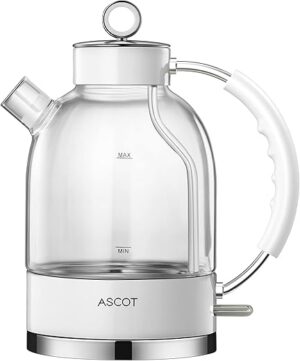 ASCOT Glass Electric Kettle, 1.5L 1500W Heater