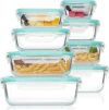 Vtopmart Glass Food Storage Containers, Airtight Bento Boxes