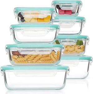 Vtopmart Glass Food Storage Containers, Airtight Bento Boxes