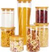 Vtopmart Glass Food Storage Jars, Airtight Lids