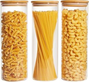 Vtopmart Glass Food Storage Jars, Set Of 3