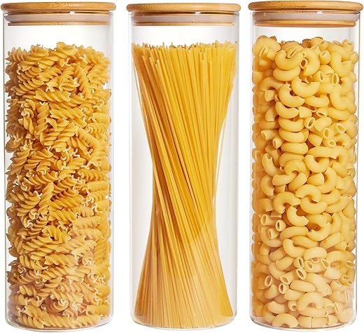 Vtopmart Glass Food Storage Jars, Set Of 3