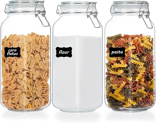 Vtopmart Glass Food Storage Jars With Airtight Lids