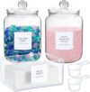 LANDNEOO Glass Jars And Dryer Sheet Holder