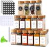 DIMBRAH Glass Spice Jars With Bamboo Lids