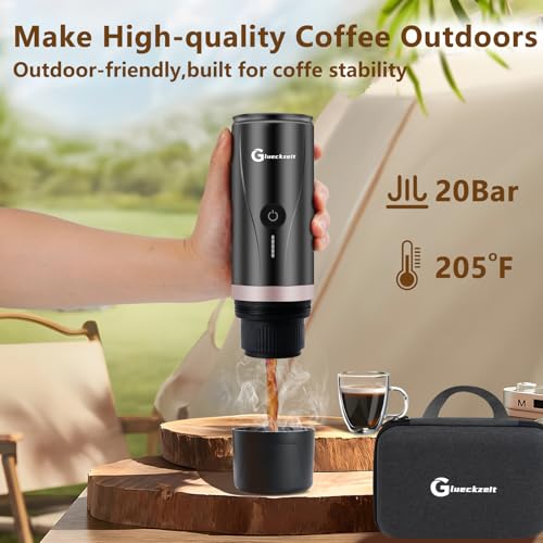 Glueckzeit Portable Electric Espresso Machine, 20 Bar Pressure - Image 2