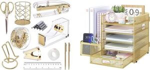 EOOUT Gold Desk Combo Set With Organizer