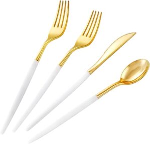 SUT Gold Disposable Silverware Set, 160Pcs