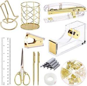 EOOUT Gold Office Supplies Desk Set