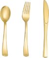 N9R Gold Plastic Silverware 500PCS Set