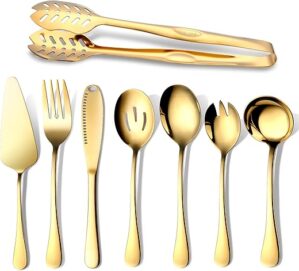 OGORI Gold Polished Stainless Steel Flatware Set