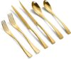 Lemeya Gold Silverware Set, 24-Piece Stainless Steel