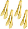 IAXSEE Gold Stainless Steel Serving Tongs 9 Inch