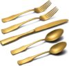 Alata Gold Tumbled 20-Piece Silverware Set