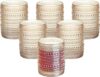 XKXKKE Golden Hobnail Beaded Drinking Glasses Set