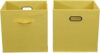 Household Essentials Golden Yellow Open Storage Bins, 2 Pack